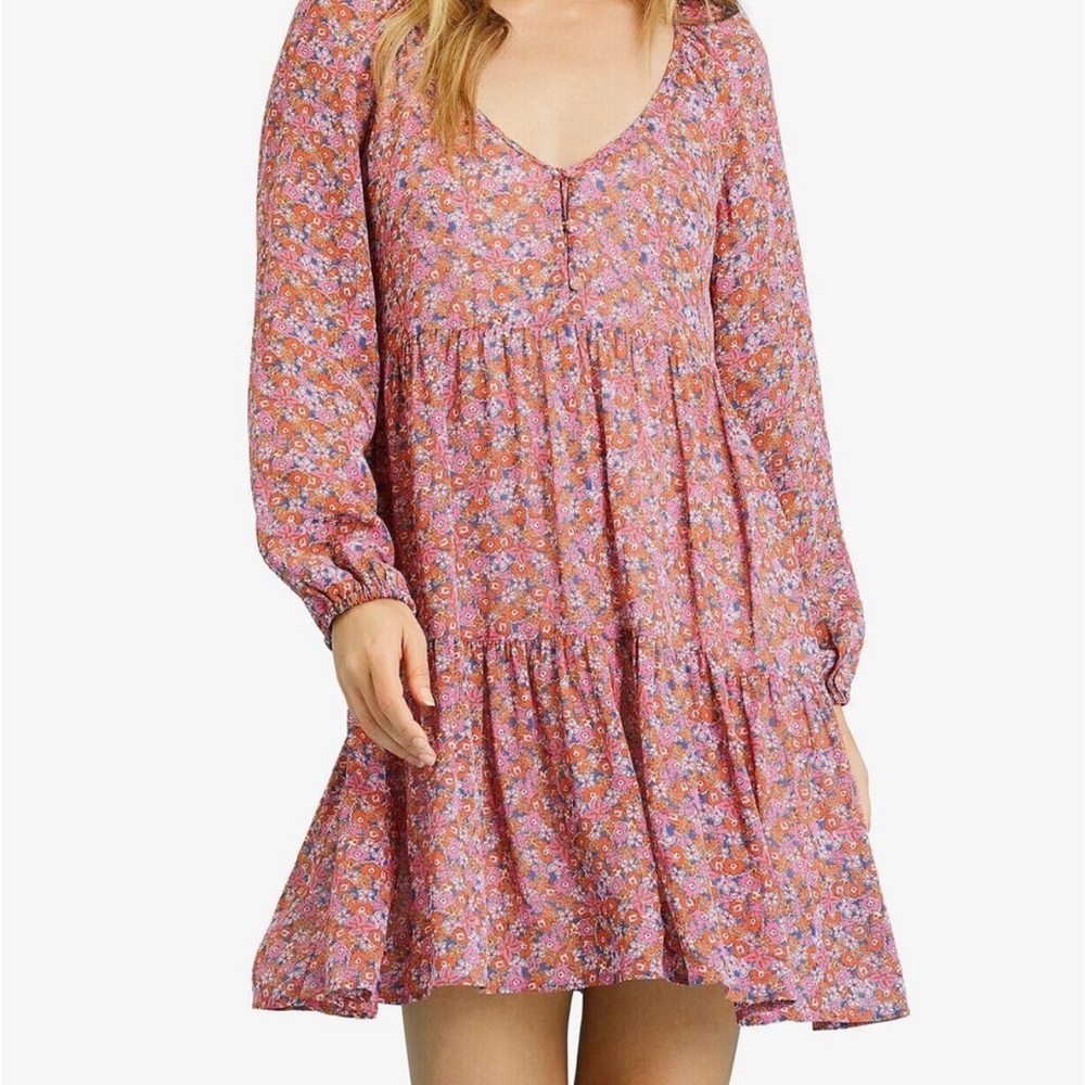 Sanctuary Pink and Purple Long Sleeve Dress